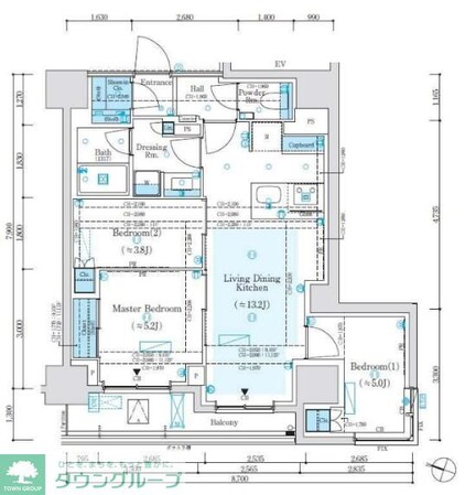 パークリュクス神田の物件間取画像